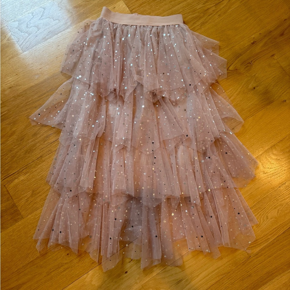 Tulle midi skirt